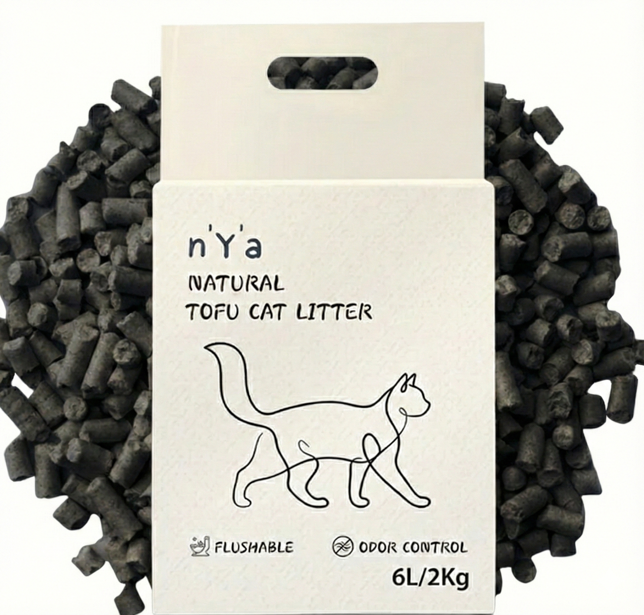 n’Y’a Premium Tofu Cat Litter Charcoal