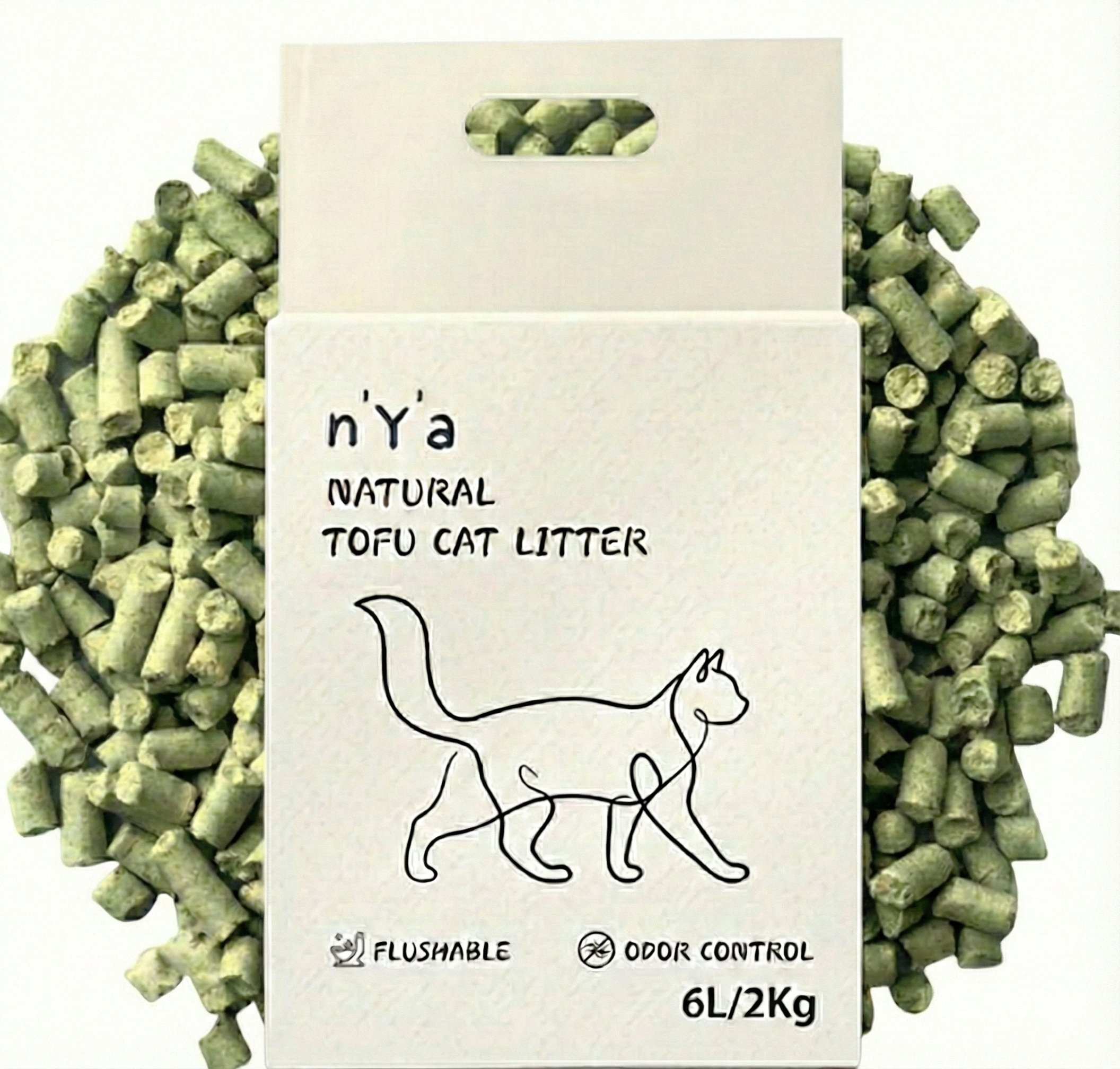n’Y’a Premium Tofu Cat Litter Green tea